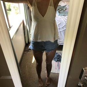 Urban Outfitter Kimichi Blue Cream Tank